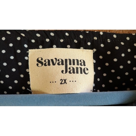 Savanna Jane Womens Top 2X Embroidered Floral Flowy Boho Peasant Country Hippie - Picture 4 of 7